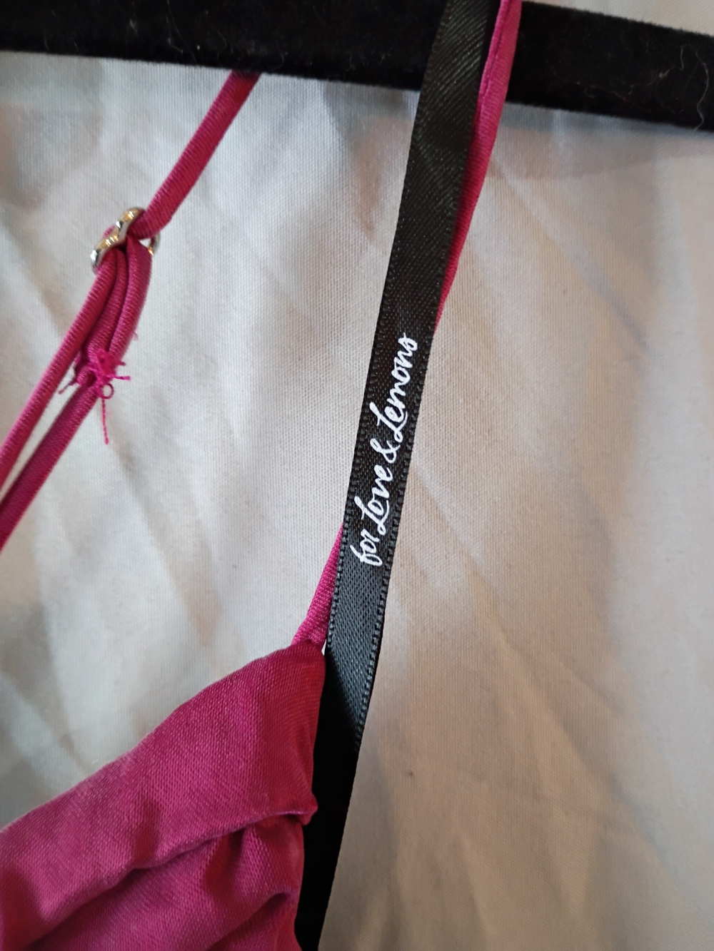 For Love And Lemons Magenta Ruched Allie Mini Dress - Picture 5 of 7